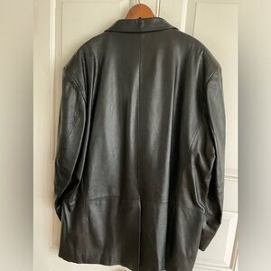 Men’s 48R black leather Alfani leather blazer